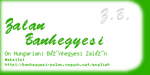 zalan banhegyesi business card